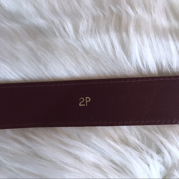 Maroon Python Snake Print Belt with Silver Buckle - Picture 5 of 5